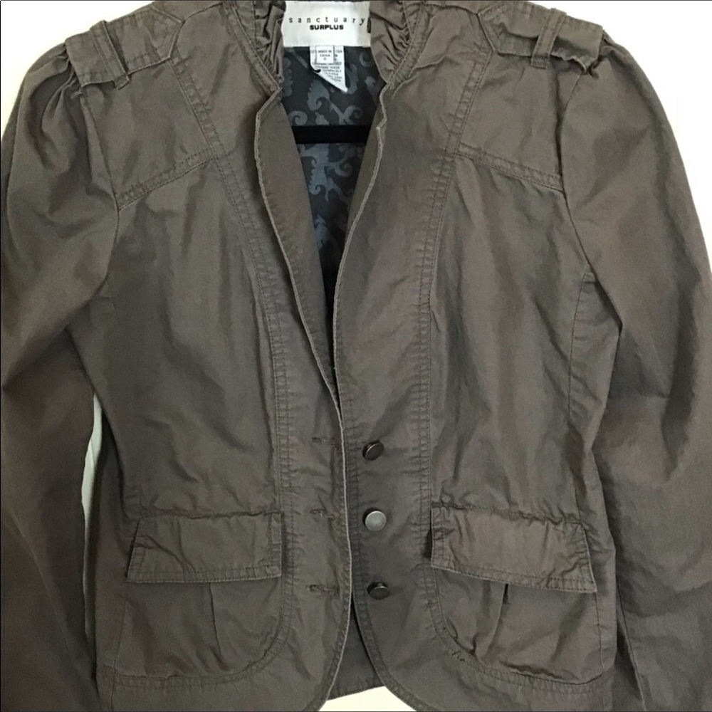 Sanctuary Surplus Button Front Crop Jacket